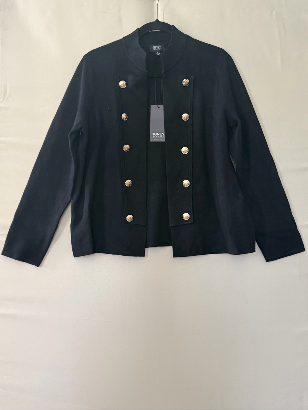 Jones New York Black Military-Button Knit Blazer - Picture 10 of 10